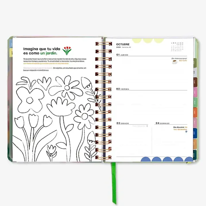 Agenda escolar Bloom semana vista 2026-2027