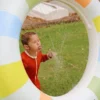 Aspersor hinchable gigante en forma de caracol