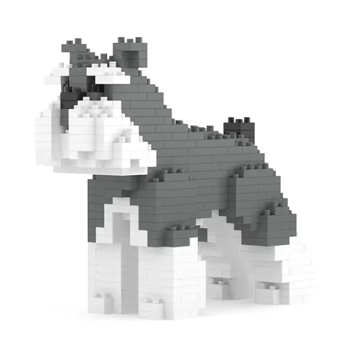 Bloques de construcción para crear un mini perrito Schnauzer