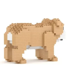 Bloques de construcción para crear un mini perrito Bulldog Inglés