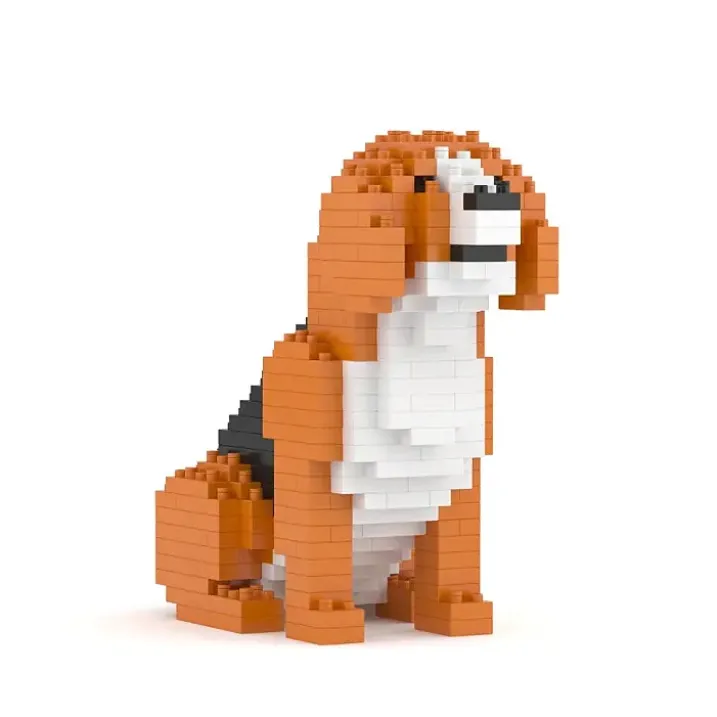 Bloques de construcción para crear un mini perrito Beagle