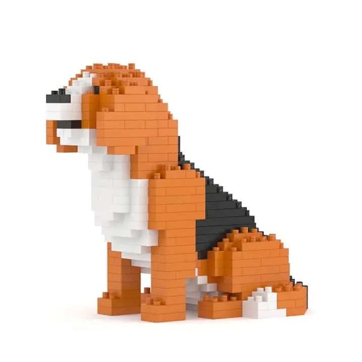 Bloques de construcción para crear un mini perrito Beagle