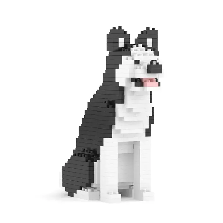 Bloques de construcción para crear un mini perrito Husky