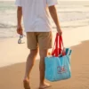 Bolsa de playa reversible con mensaje