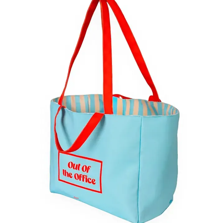 Bolsa de playa reversible con mensaje