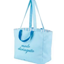Bolsa de playa reversible con mensaje