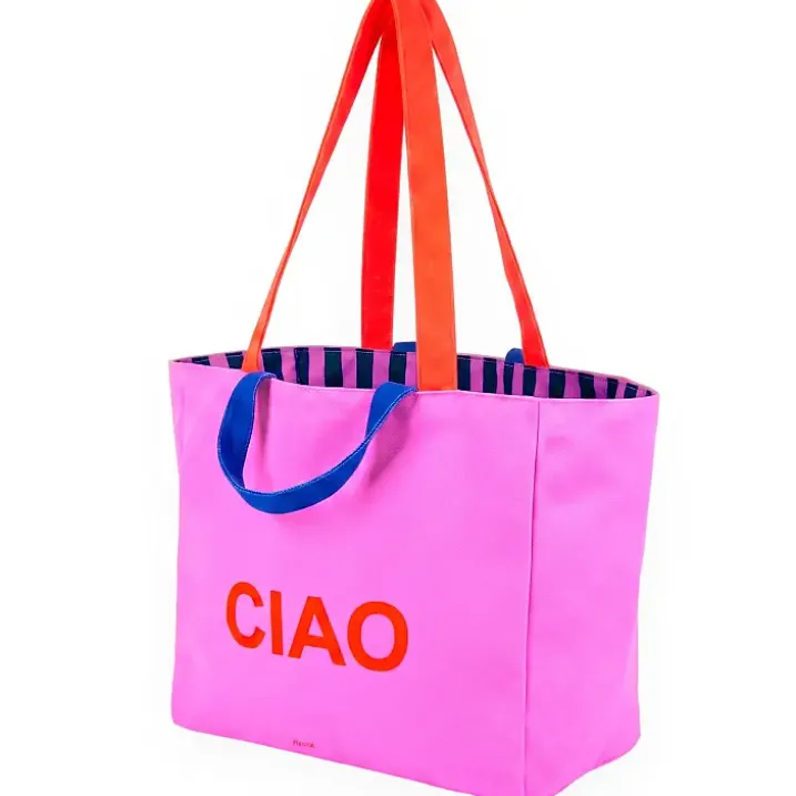 Bolsa de playa reversible con mensaje