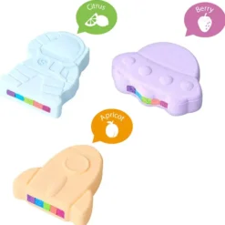 Bombas de baño arcoíris con formas