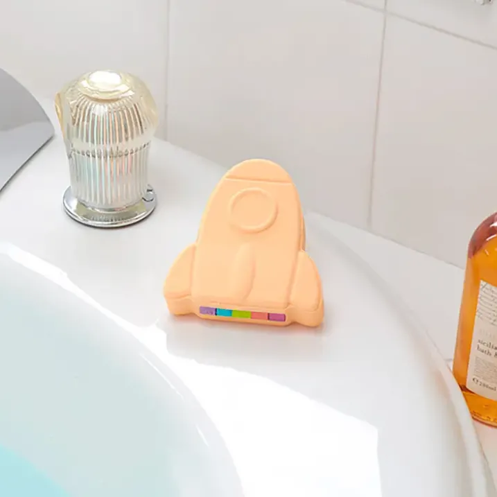 Bombas de baño arcoíris con formas