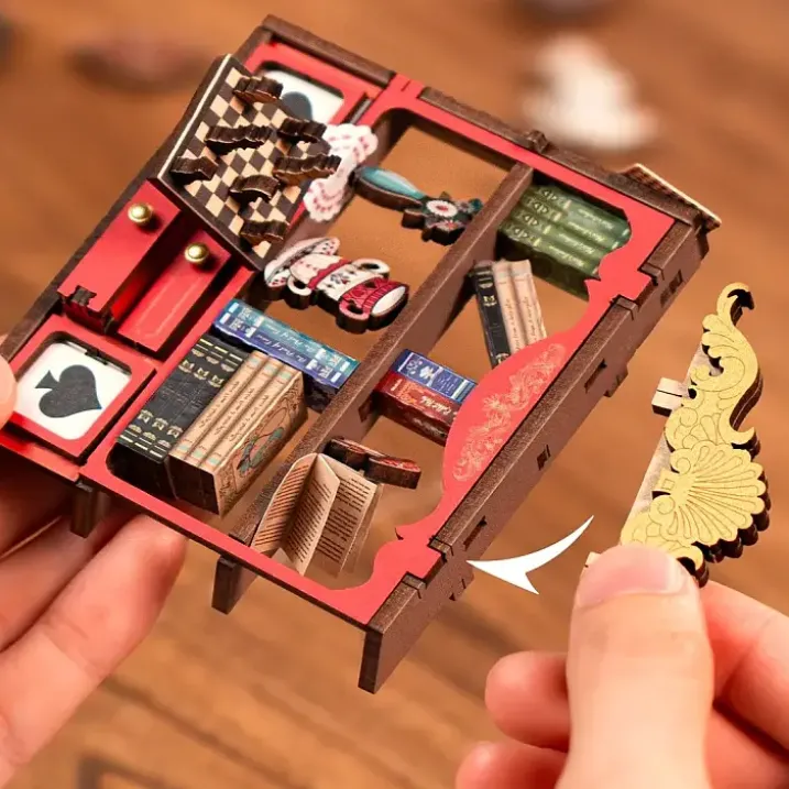 Book Nook: kit para construir un sujetalibros 3D El País de las Maravillas