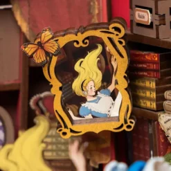 Book Nook: kit para construir un sujetalibros 3D El País de las Maravillas