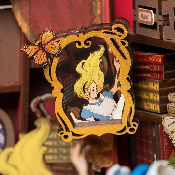 Book Nook: kit para construir un sujetalibros 3D El País de las Maravillas