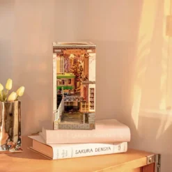 Book Nook: Kit para construir un sujetalibros de madera 3D