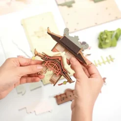 Book Nook: Kit para construir un sujetalibros de madera 3D