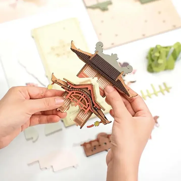 Book Nook: Kit para construir un sujetalibros de madera 3D