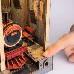 Book Nook: Kit para construir un sujetalibros de madera 3D