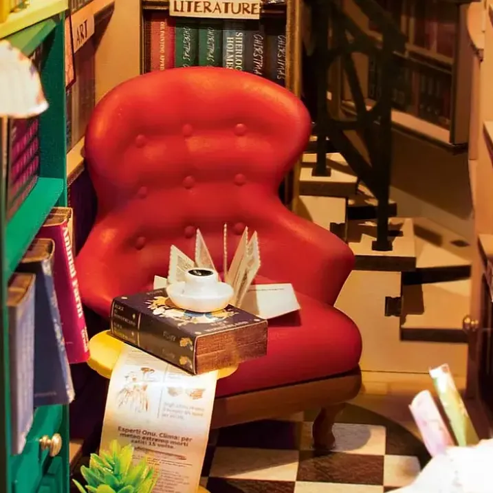 Book Nook: Kit para construir un sujetalibros de madera 3D