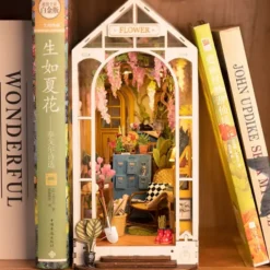 Book Nook: Kit para construir un sujetalibros de madera 3D