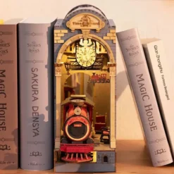 Book Nook: Kit para construir un sujetalibros de madera 3D