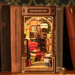 Book Nook: Kit para construir un sujetalibros de madera 3D
