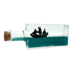Botella con barco pirata insumergible
