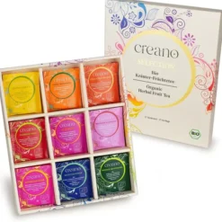 Caja de regalo con 27 bolsitas de té orgánico de hierbas y frutas