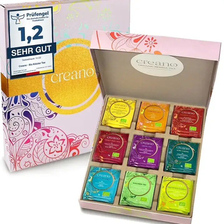 Caja de regalo con 45 bolsitas de té orgánico