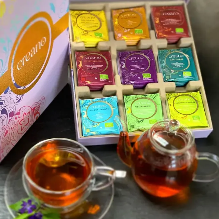 Caja de regalo con 45 bolsitas de té orgánico