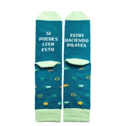 Calcetines con mensaje: Si puedes leer esto, estoy haciendo pilates