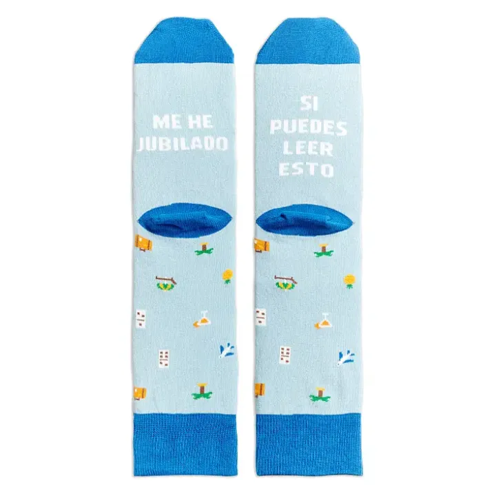 Calcetines con mensaje: Si puedes leer esto me he jubilado
