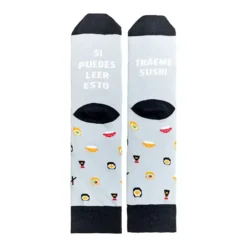 Calcetines con mensaje: Si puedes leer esto tráeme sushi