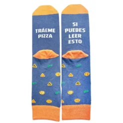 Calcetines con mensaje: Si puedes leer esto tráeme pizza