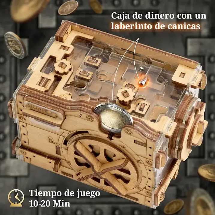 Cluebox: Caja fuerte con laberinto de canicas