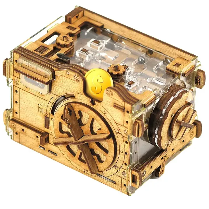 Cluebox: Caja fuerte con laberinto de canicas