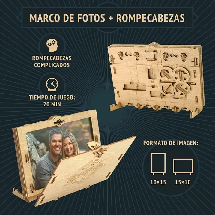 ClueFrame: Marco de fotos con rompecabezas