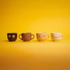 Coffee Colors: Juego de 4 tazas de café espresso