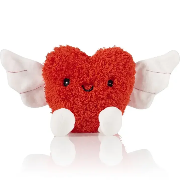 Cojín térmico con semillas en forma de corazón