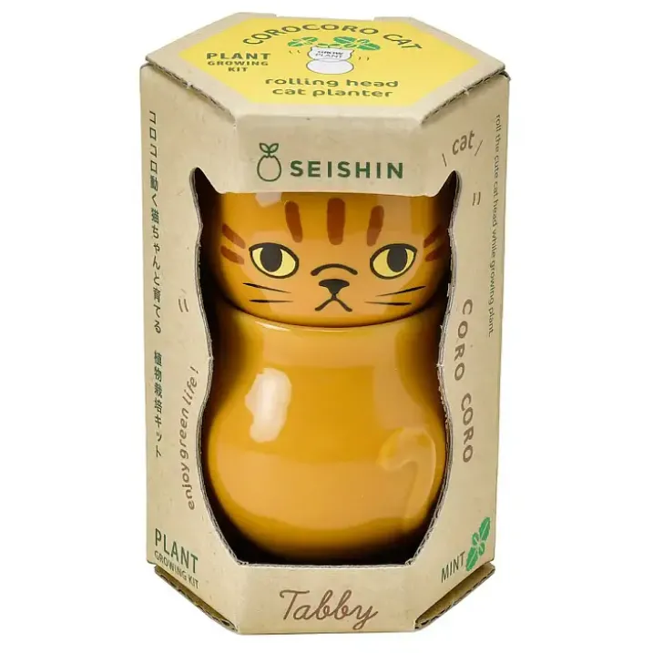Corocoro mini maceta con autorriego en forma de gatito