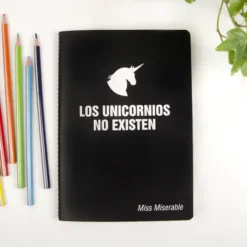 Cuaderno con mensaje Los unicornios no existen