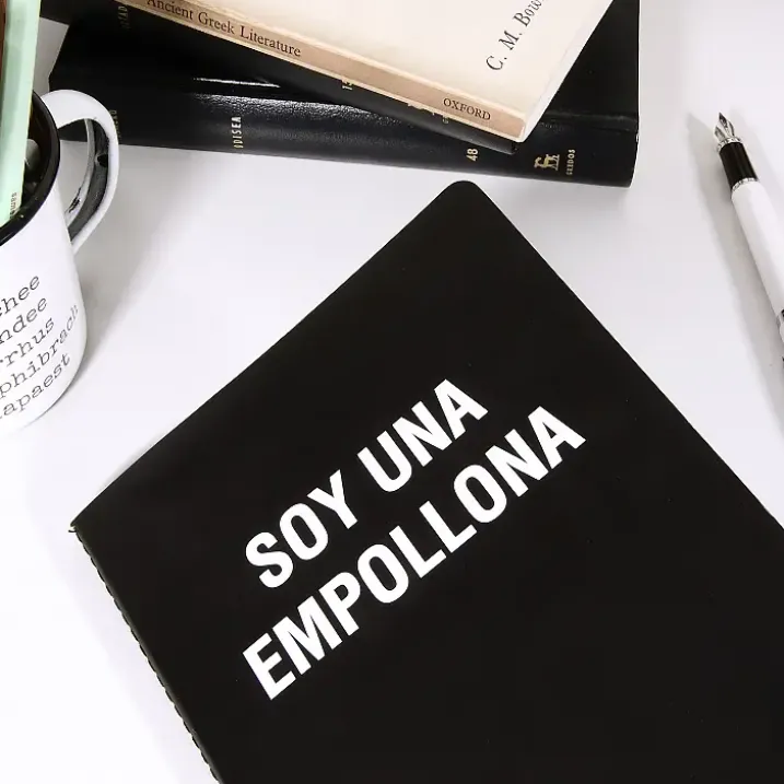 Cuaderno con mensaje para empollones