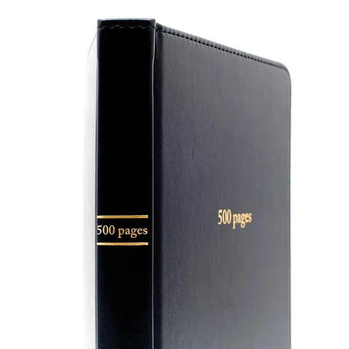 Cuaderno de 500 páginas estilo vintage