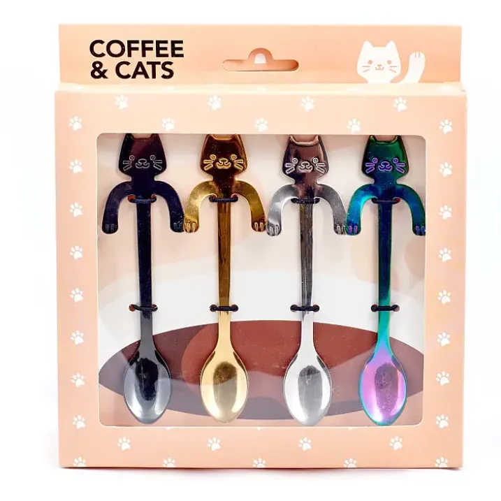 Cucharas de café con forma de gatitos