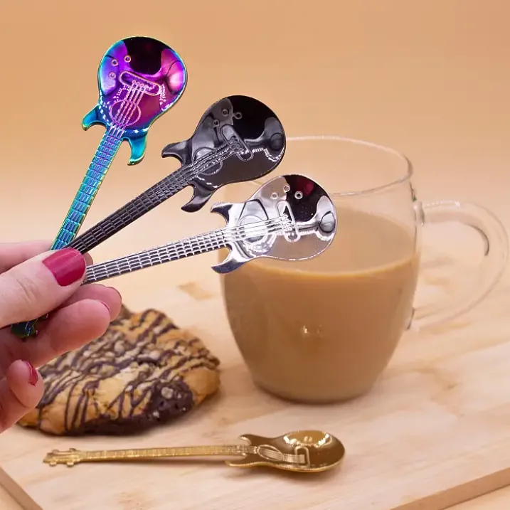 Cucharillas guitarra eléctrica. Coffee & Rock