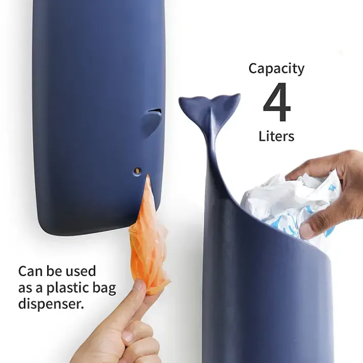 Dispensador de bolsas o papel higiénico en forma de ballena