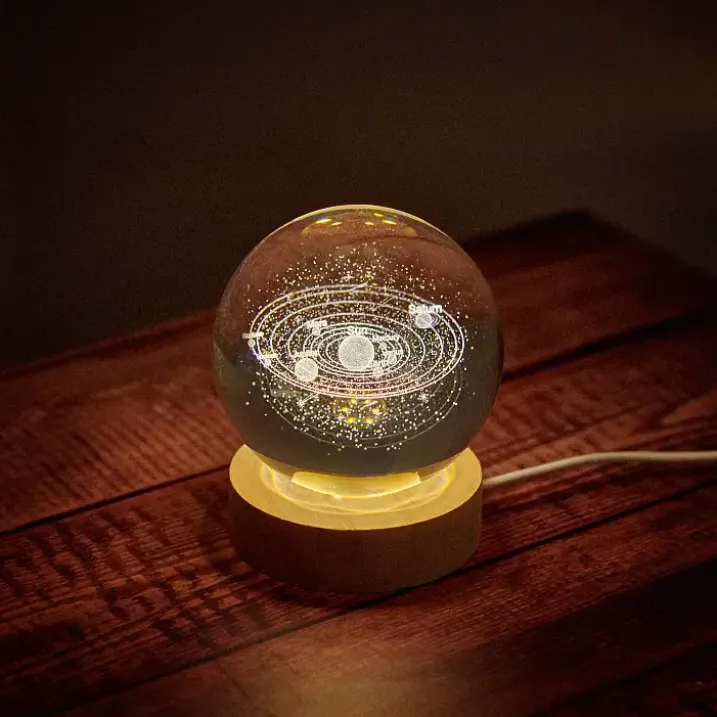 El universo en una bola de cristal luminosa
