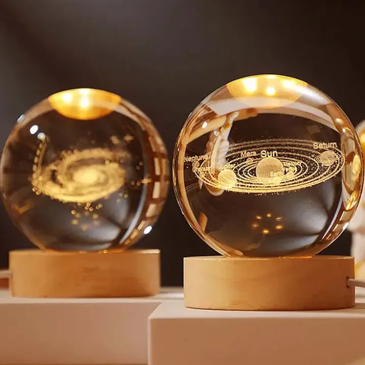 El universo en una bola de cristal luminosa