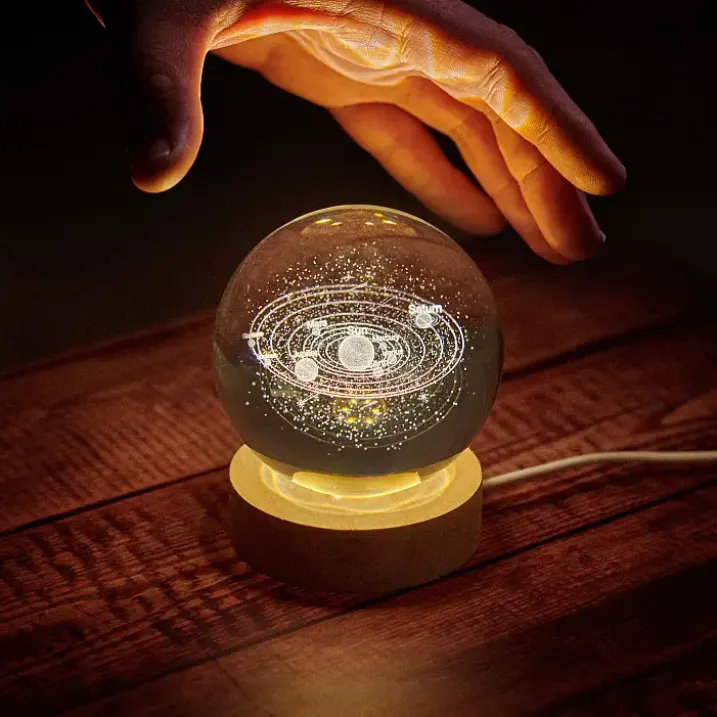El universo en una bola de cristal luminosa