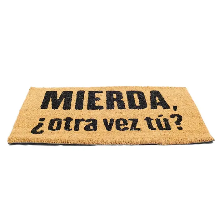 Felpudo con mensaje Mierda, ¿otra vez tú?