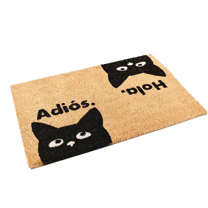 Felpudo gato Hola y Adiós