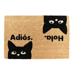 Felpudo gato Hola y Adiós